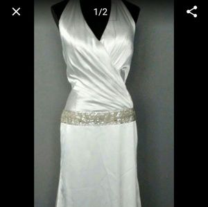 Satin Halter Bridal Gown